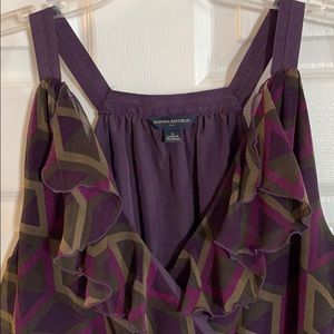 Banana Republic purple and green dress
